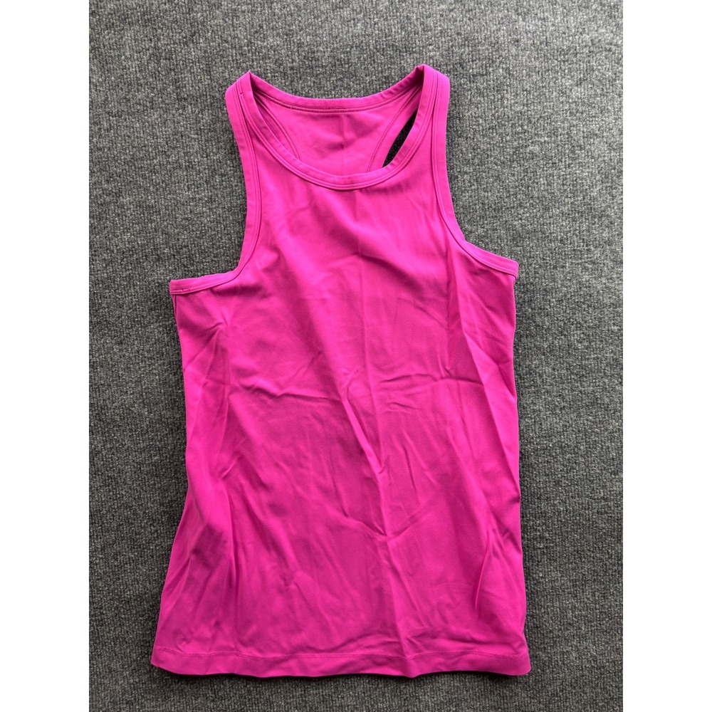 Lululemon Racerback Tank Top Womens 4 Pink Athletic High Neck Activewear